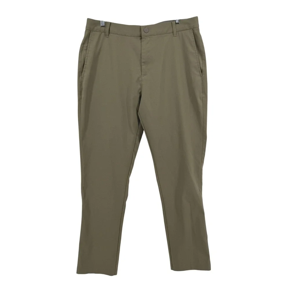 Puma Way 1 Golf Pants Mens 34x30 Pre-Owned Green Performance Flat Front Gorpcore